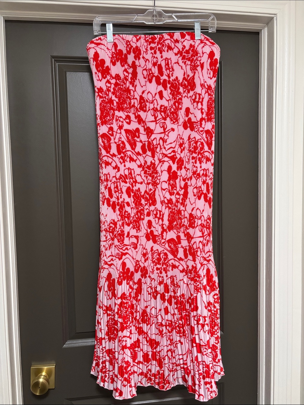 Abercrombie & Fitch The A&F Giselle Pleat Release Midi Dress LP